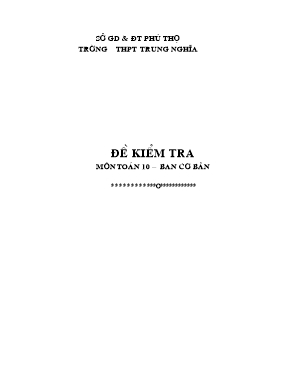 Đề kiểm tra 15 phút - Chương II - Học kì I - Hình học 10 (Ban cơ bản)